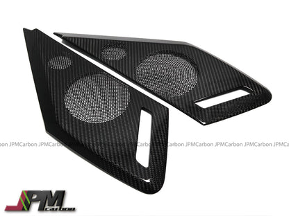 [JPMCarbon] Dry Carbon Door Audio Speaker Panel Covers Fits For 2020-2025 Chevrolet Corvette C8 Only