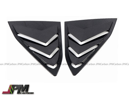 [JPMCarbon] Dry Carbon Window Louver Scoop Shade Trim Covers Fits For 2020-2025 Chevrolet Corvette C8 Only