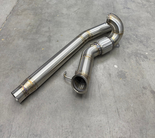 CCdesign Full 4" Downpipe MK7/7.5 VW Golf R & 8V/8S Audi A3/S3 AWD