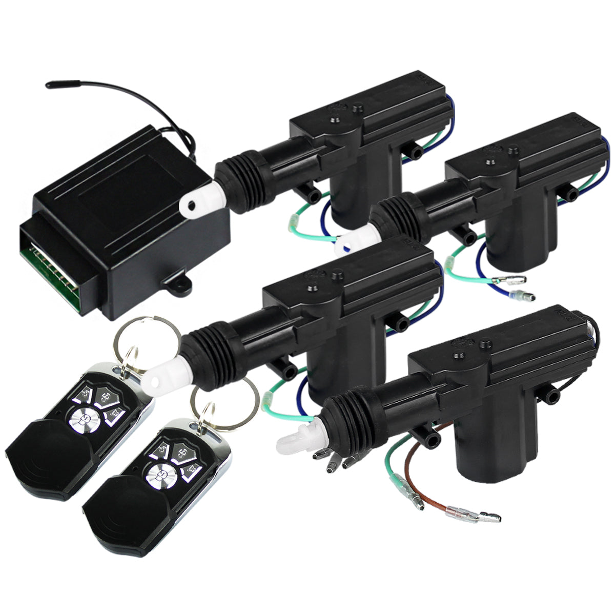 Universal Remote Keyless Power Door Lock/Unlock Entry Kit w/ 4-Functio ...