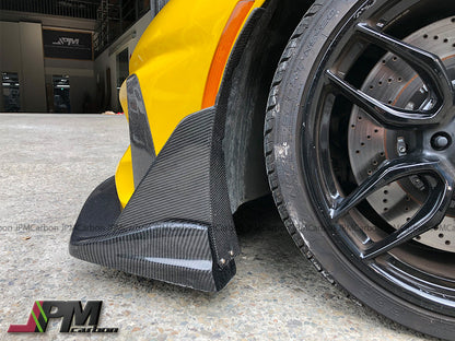 [JPMCarbon] Carbon Fiber Tow Sides Winglets Fits For 2014-2019 Chevrolet Corvette C7 w/ Replica ZR1 Bumper