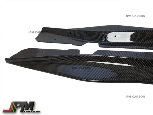 [JPMCarbon] JPM R1 Fiber Side Skirt Add-on Lips Fits For 2014-2019 Chevrolet Corvette C7 All Models Only