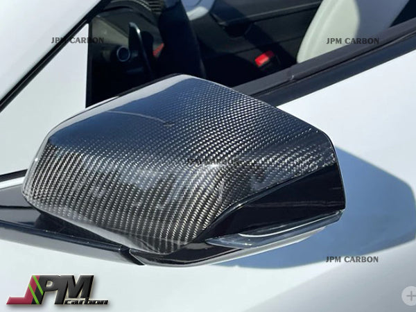Carbon Fiber Replacement Mirror Covers Fits For 2020-2025 Chevrolet Corvette C8 Stingray Only