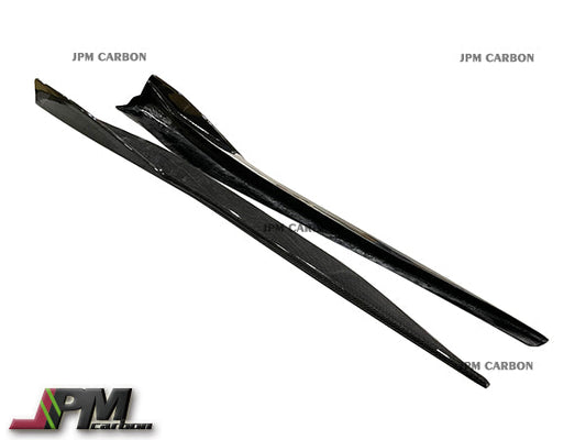 5VM Style Carbon Fiber Side Skirt Add-on Lips Fits For 2020-2025 Chevrolet Corvette C8 Stingray & Z51 Only
