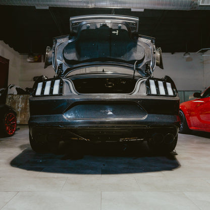 2018-2023 Ford Mustang GT500 Style Double Sided Full Carbon Fiber Track Package Rear Bumper Conversion