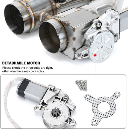 Universal 2.5 Inch Stainless Steel Exhaust Valve Pipe Kit