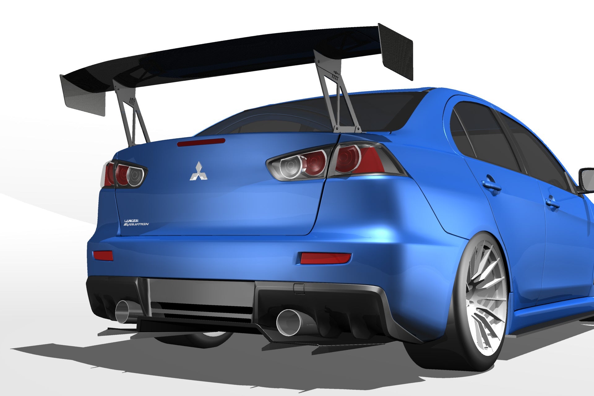 Diffuser V1+ – Mitsubishi Evo X (CZ4A, 2007-2016) – NTXGlow