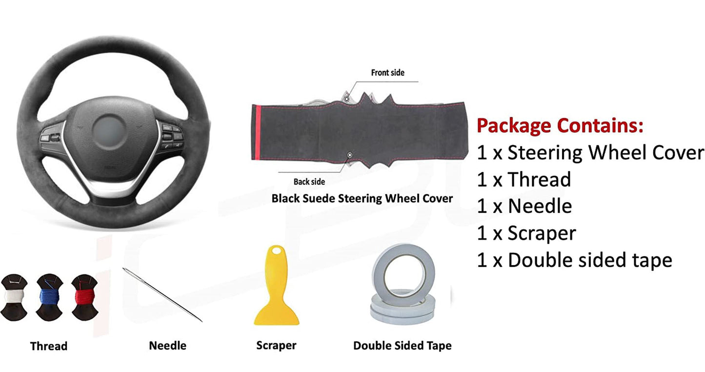 BMW F-Series Alcantara Suede Steering Wheel Cover Non-M sport DIY (Plain)