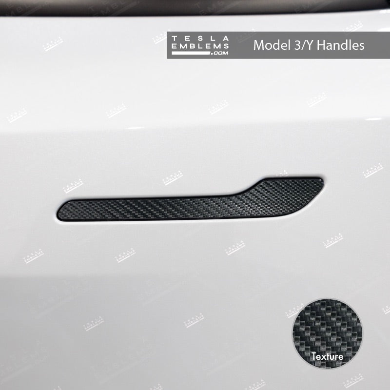 3M Carbon Fiber Tesla Door Handle Decals (4pcs)