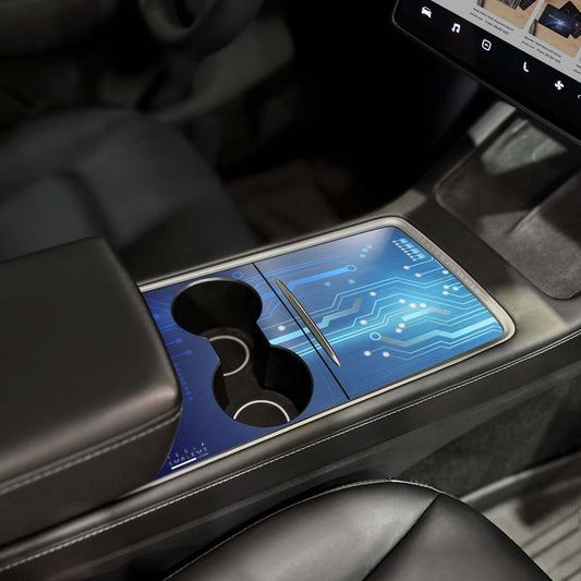 Circuit Blues | Tesla Center Console Wrap Kit | Model Y '21-25