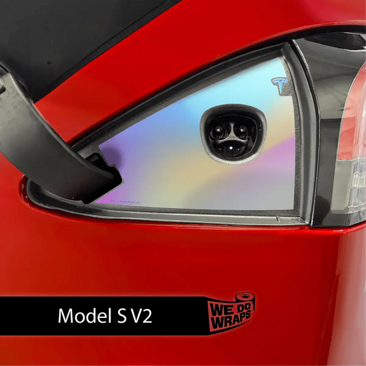 Cotton Candy Gradient Tesla Charge Port Wrap | Model S