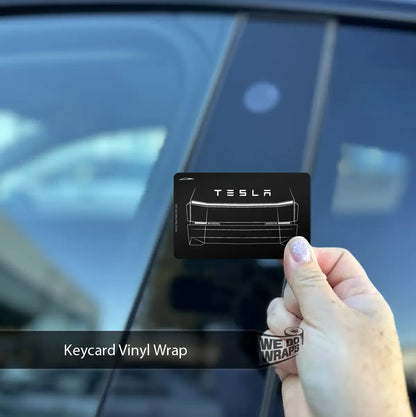 Cybertruck Front Outline | NFC Key Card Wrap