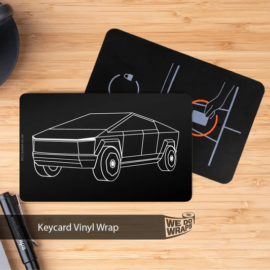 Cybertruck Profile Line Art | NFC Key Card Wrap