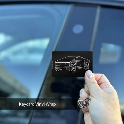 Cybertruck Profile Line Art | NFC Key Card Wrap