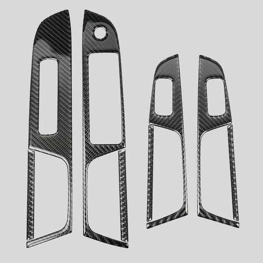 JDMuscle [18-21 WRX/STI] P&S Series Carbon Fiber Front Door Switch Panel and Rear Door Switch Panel