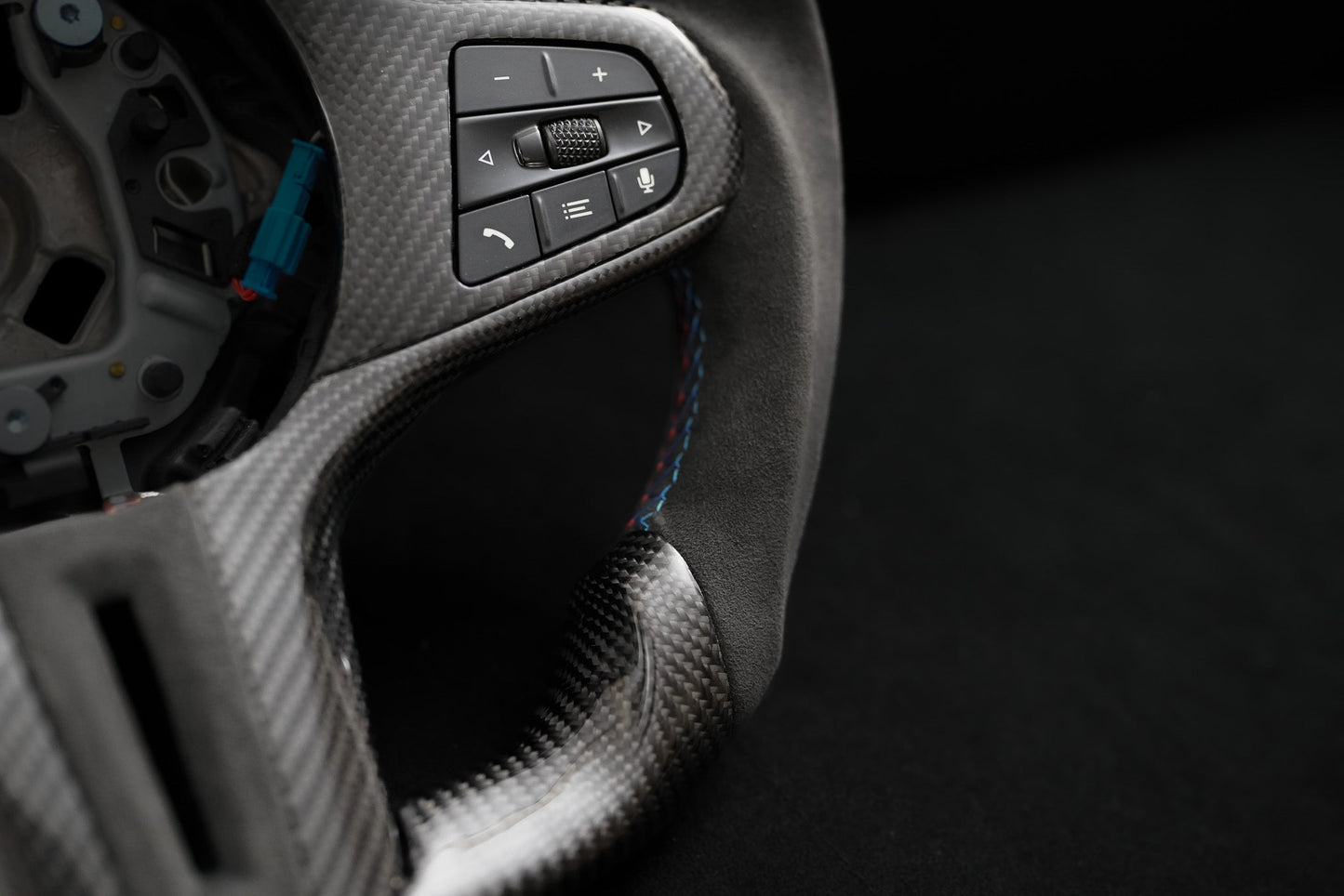 BMW Alcantara Flat Bottom Carbon Fiber Steering Wheel for G Chassis- iCBL's Signature Design for G20 G30 G80 G82 M3 M4 M2 M340i