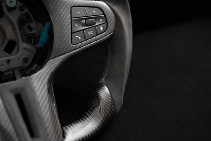 BMW Alcantara Flat Bottom Carbon Fiber Steering Wheel for G / F Chassis- iCBL's Signature Design for F90 M5 M8 X5 X6 M850i M840i M550 M540i