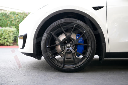 Tesla Model Y Brake Caliper Covers Aluminum Front & Rear Blue 19-24 (4PCS)