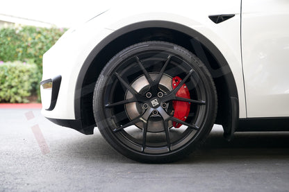 Tesla Model Y Brake Caliper Covers Aluminum Front & Rear RED 19-24 (4PCS)