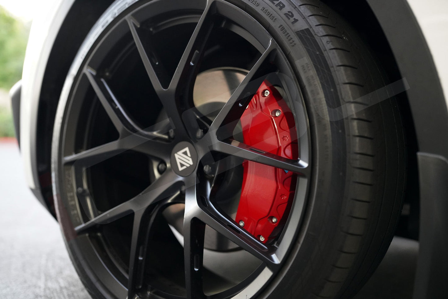 Tesla Model Y Brake Caliper Covers Aluminum Front & Rear RED 19-24 (4PCS)