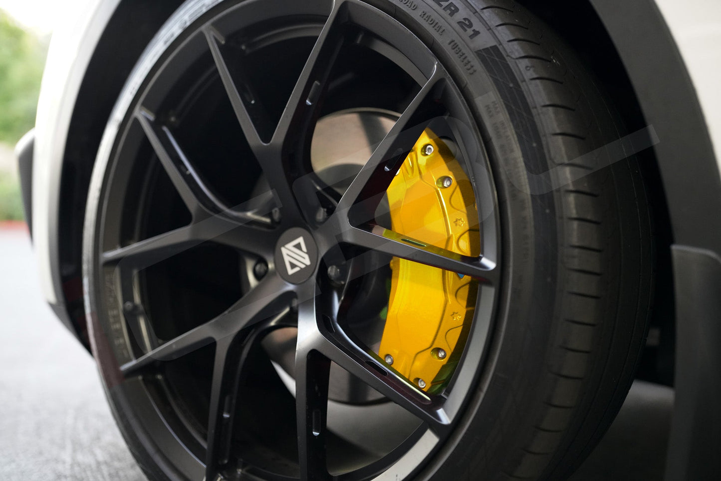 Tesla Model Y Brake Caliper Covers Aluminum Front & Rear YELLOW 19-24 (4PCS)