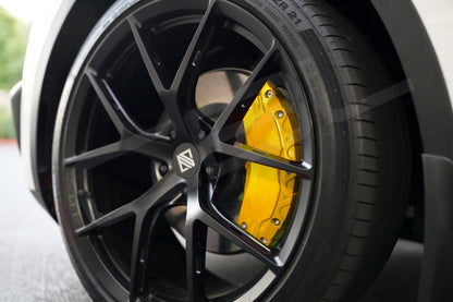 Tesla Model Y Brake Caliper Covers Aluminum Front & Rear YELLOW 19-24 (4PCS)