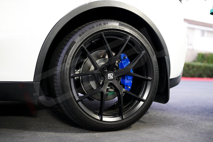 Tesla Model Y Brake Caliper Covers Aluminum Front & Rear Blue 19-24 (4PCS)