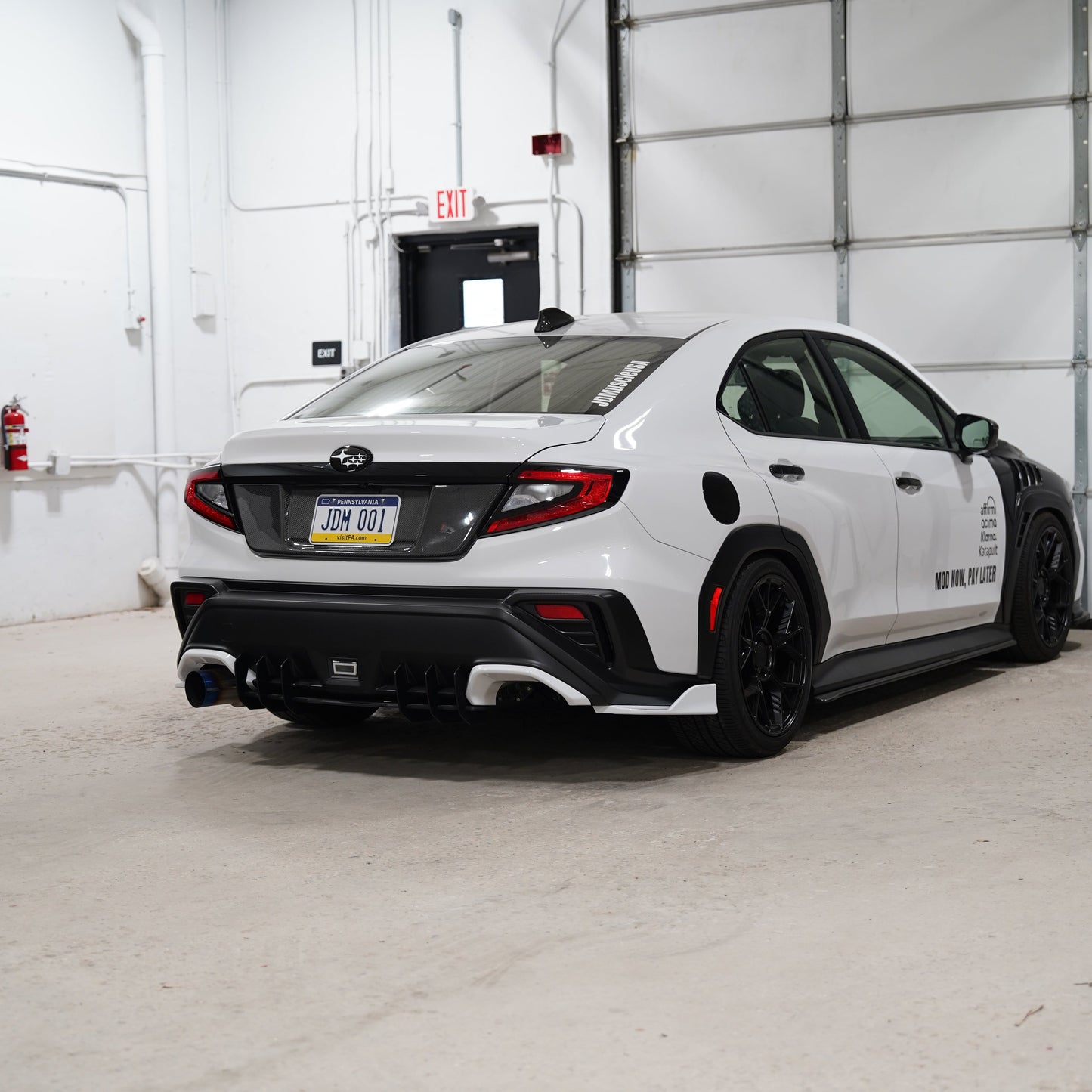 JDMuscle [22-25 WRX] V1 Rear Spats ABS / Paint Matched / Carbon Fiber