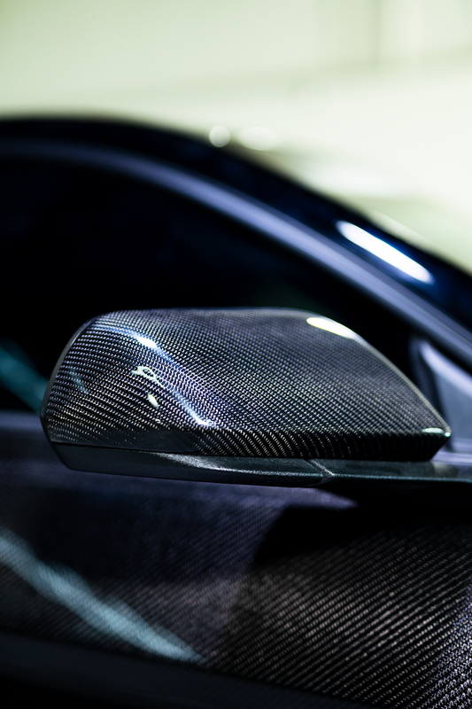 2015-2023 Mustang GT / Ecoboost Gloss Carbon Fiber Mirror Caps Replacement