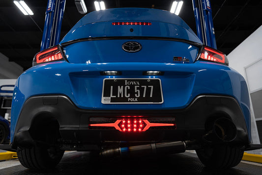 OLM V1 Rear Fog Light (Clear Lens / Black Base / White Bar) - 2022+ BRZ/86