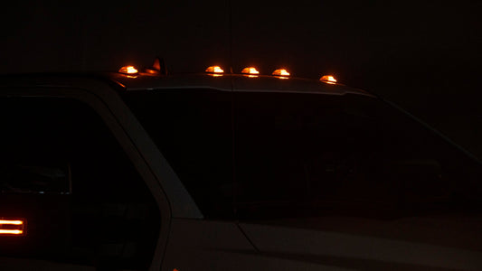 OLM Cab Light Replacement Set (Smoke Lens/Amber Light) - 2017-2022 Ford Super Duty F250/F350