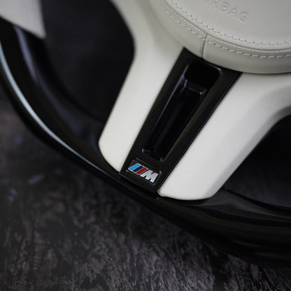 BMW M5 F90 & 91 /  M8 G15, G16, & G17 / X3 G01 / X4 G02 / X6 F86 / 5 Series G30 / 7 Series G11 / G12  Custom Steering Wheel by Exclusive Steering
