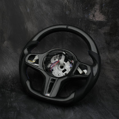 BMW M5 F90 & 91 /  M8 G15, G16, & G17 / X3 G01 / X4 G02 / X6 F86 / 5 Series G30 / 7 Series G11 / G12  Custom Steering Wheel by Exclusive Steering