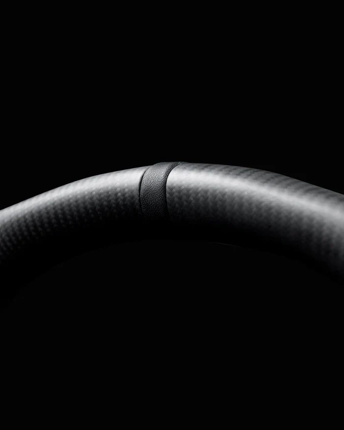 Sixth Element TESLA MODEL Y / MODEL 3 ALCANTARA FLAT BOTTOM VANTABLACK DRY CARBON STEERING WHEEL
