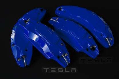 Tesla Model Y Brake Caliper Covers Aluminum Front & Rear Blue 19-24 (4PCS)