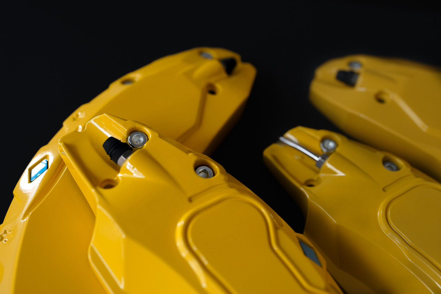 Tesla Model Y Brake Caliper Covers Aluminum Front & Rear YELLOW 19-24 (4PCS)