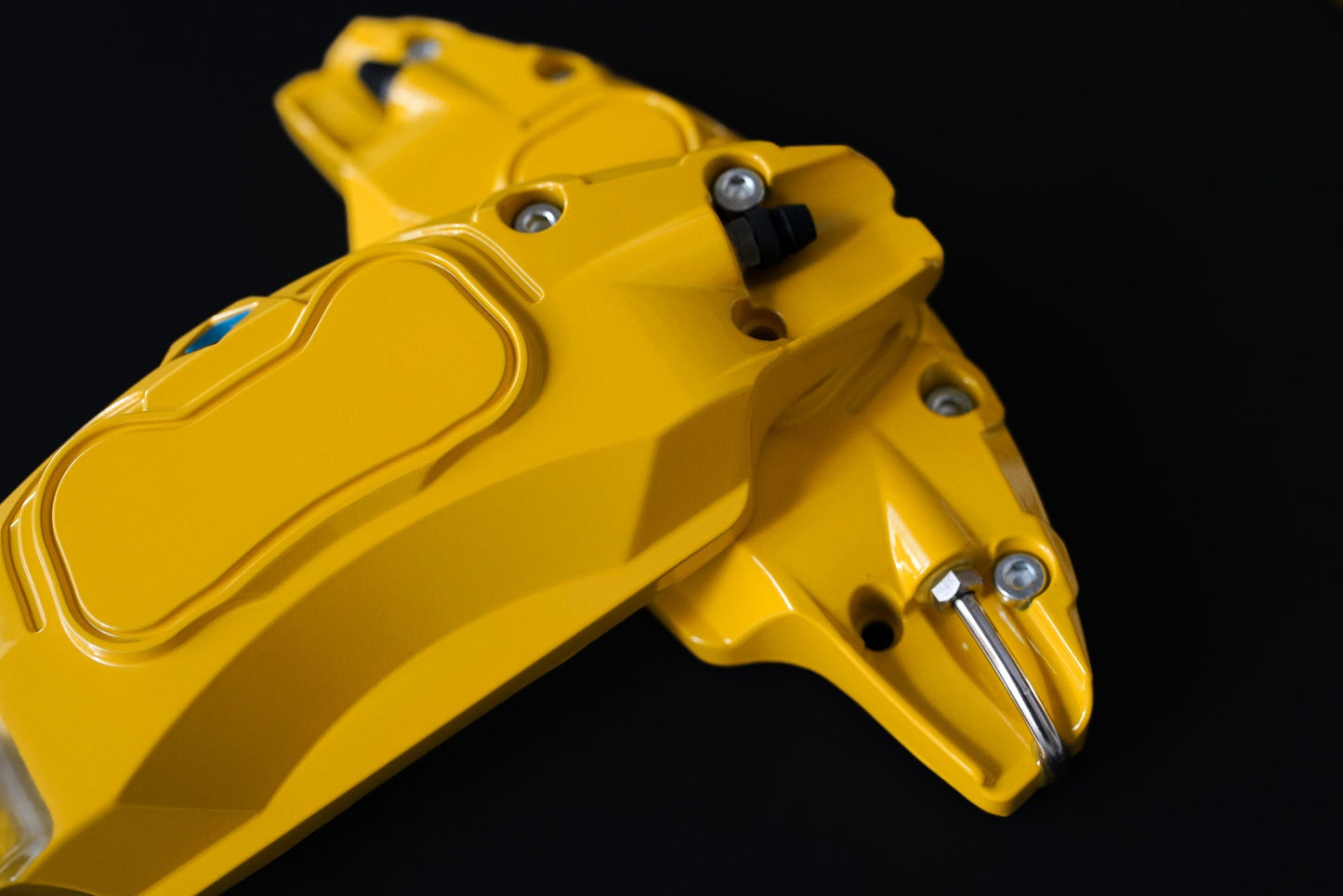 Tesla Model S Brake Caliper Covers Aluminum Front & Rear Yellow 2022 2023 2024 + Refreshed Models (4PCS)