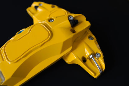 Tesla Model S Brake Caliper Covers Aluminum Front & Rear Yellow 2022 2023 2024 + Refreshed Models (4PCS)