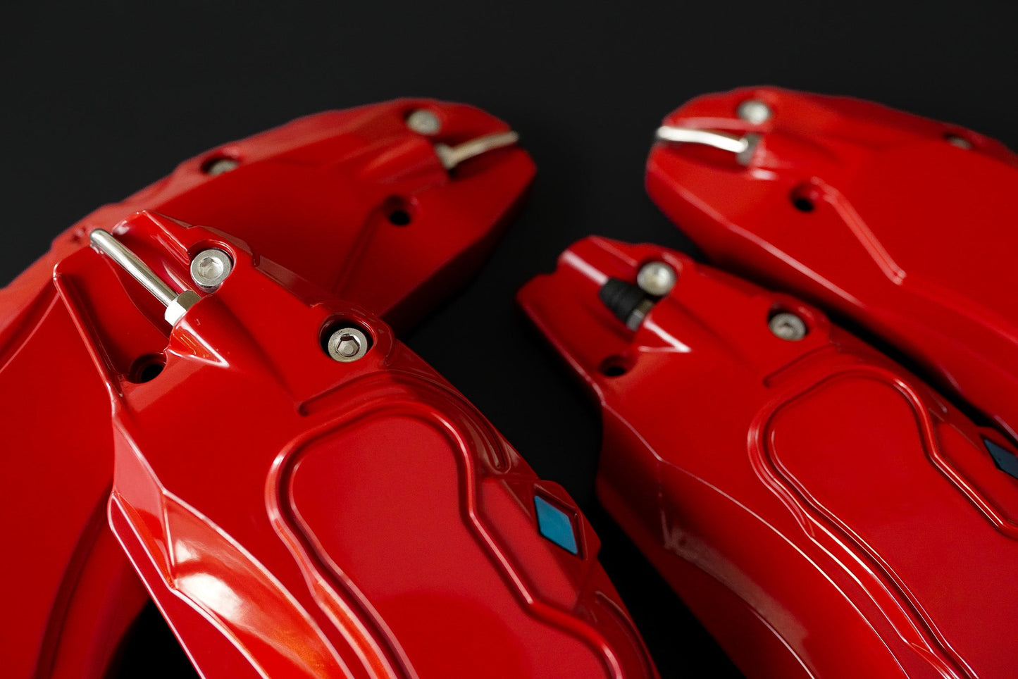 Tesla Model X Brake Caliper Covers Aluminum Front & Rear Red 2018-2022 (4PCS)