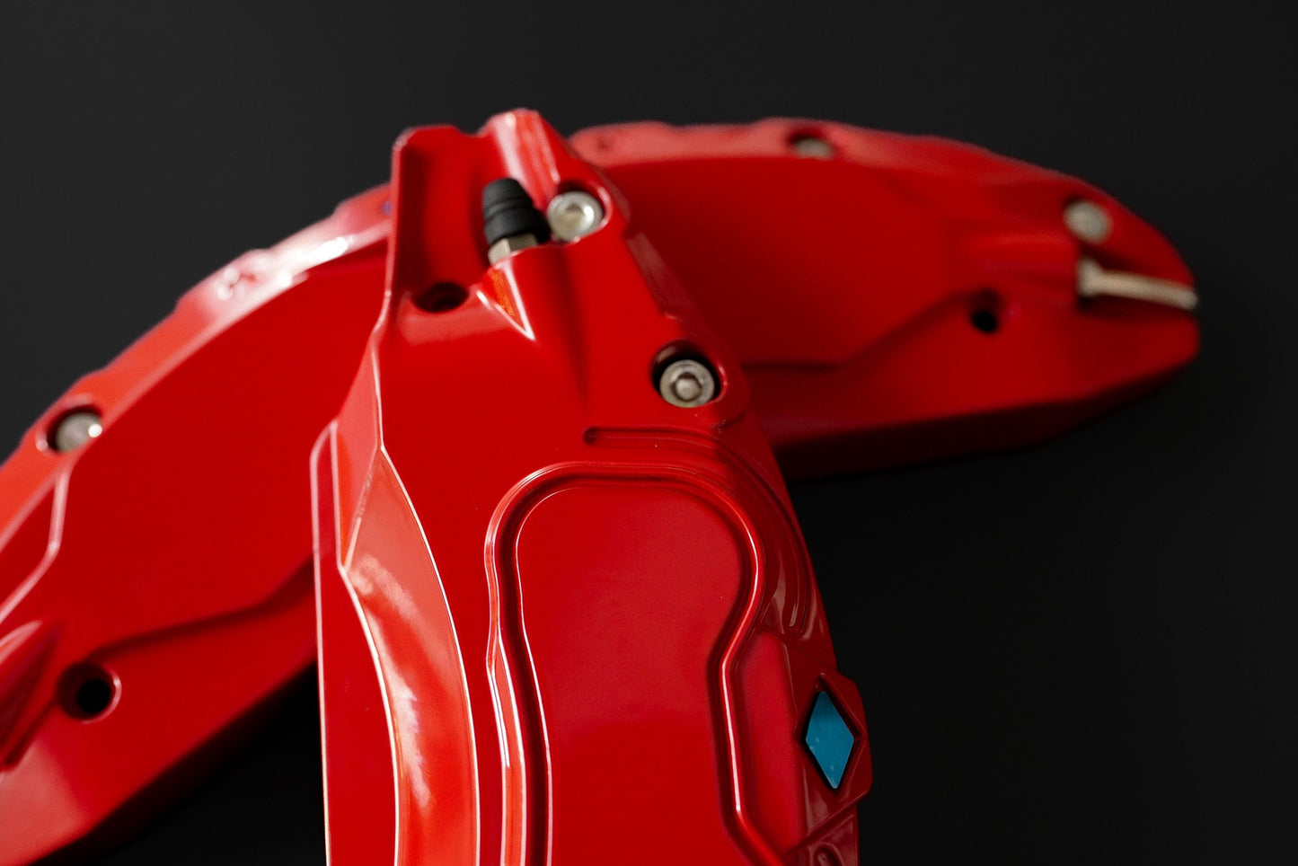 Tesla Model 3 Brake Caliper Covers Aluminum Front & Rear RED 17-23 (4PCS)