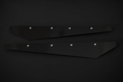 BMW Carbon Fiber Rear Bumper Splitter Extensions Matte Dry (Rivets)