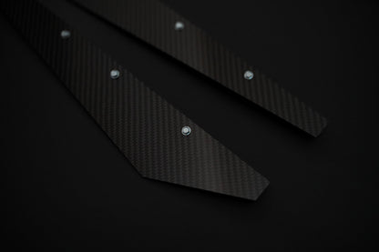 BMW Carbon Fiber Rear Bumper Splitter Extensions Matte Dry (Rivets)