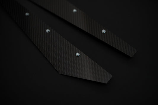 BMW Carbon Fiber Rear Bumper Splitter Extensions Matte Dry (Rivets)