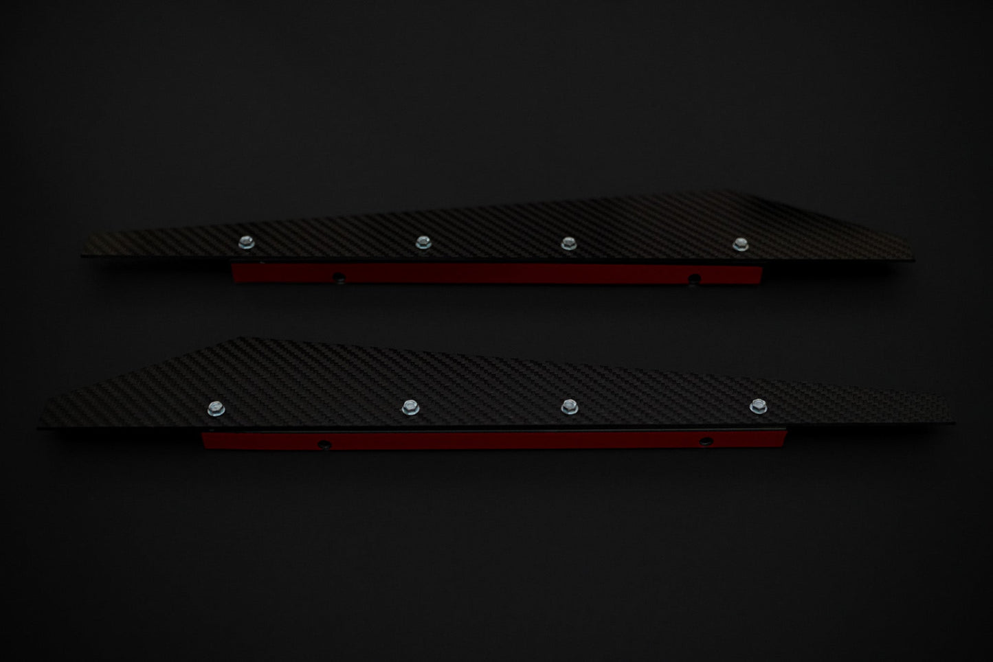 BMW Carbon Fiber Rear Bumper Splitter Extensions Gloss Wet (Rivets)