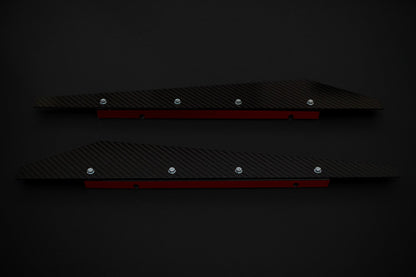 BMW Carbon Fiber Rear Bumper Splitter Extensions Matte Dry (Rivets)