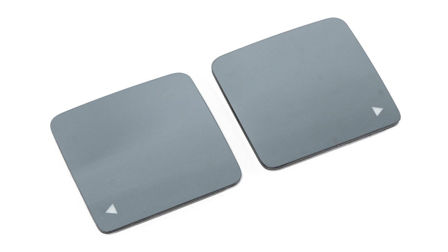 OLM Convex Mirrors with Defrosters and BSM (Chrome) - 2018+ Wrangler