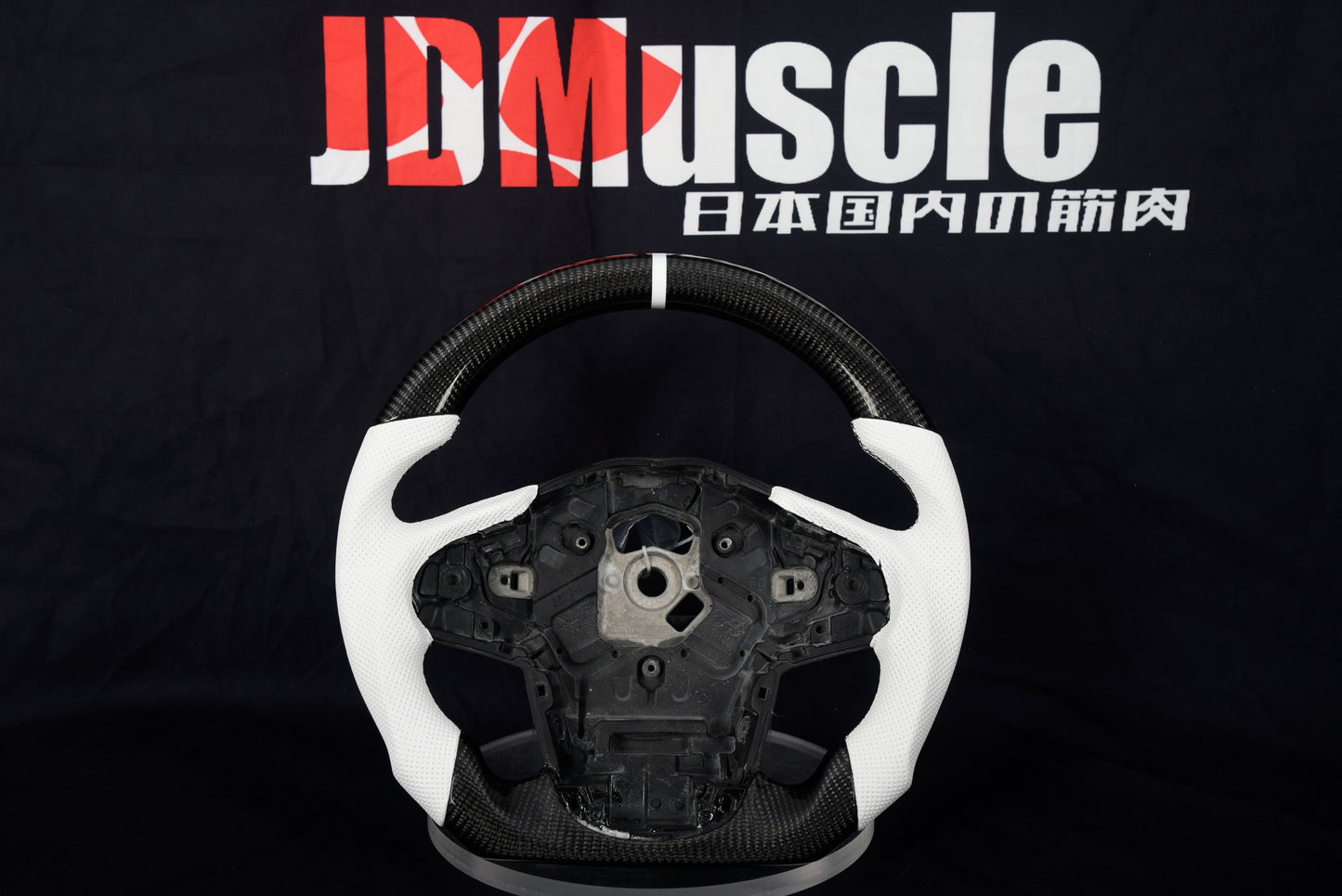JDMuscle Carbon Fiber Steering Wheel by Exclusive Steering for Toyota Supra 2020+