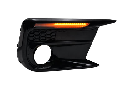 JDMuscle [18-21 WRX/STI] JDM Style Sequential Turn+Drl Bezel w/ Fog Light Cut Out | JDM-WRX18-133008