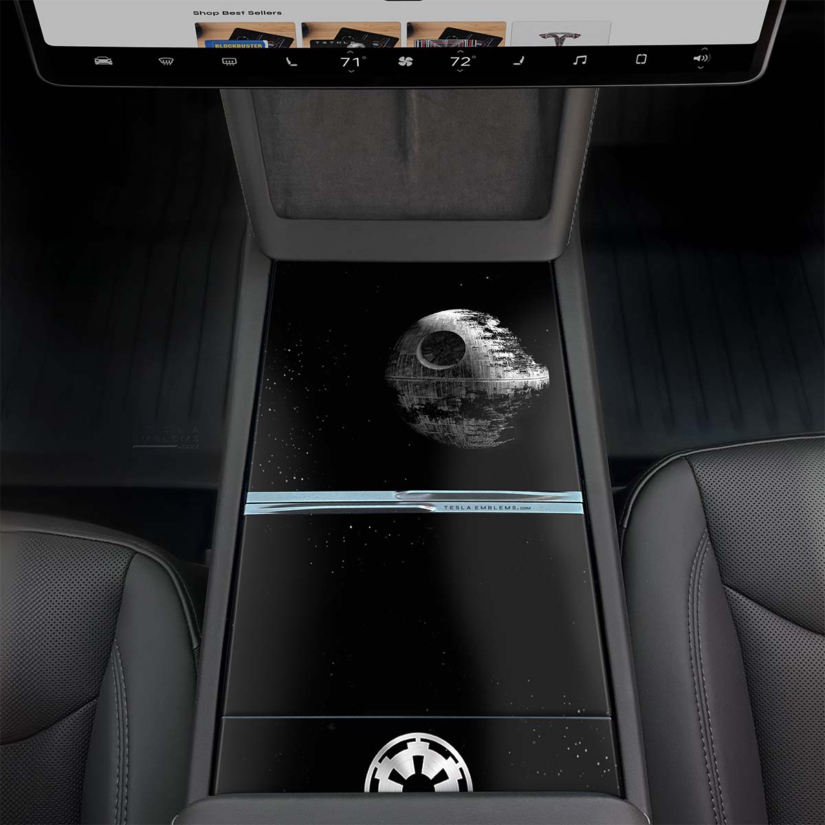 Death Star Starwars | Tesla Center Console Wrap Kit | Model Y 2026