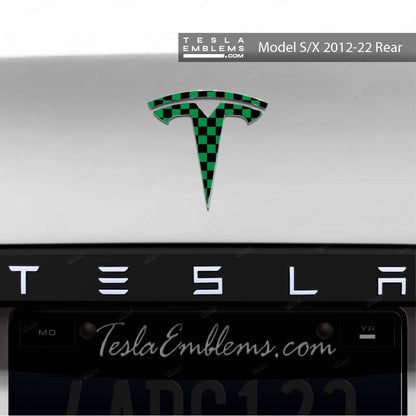 Demon Slayer Tanjiro Tesla Emblem Decals (Front + Back) | Model S